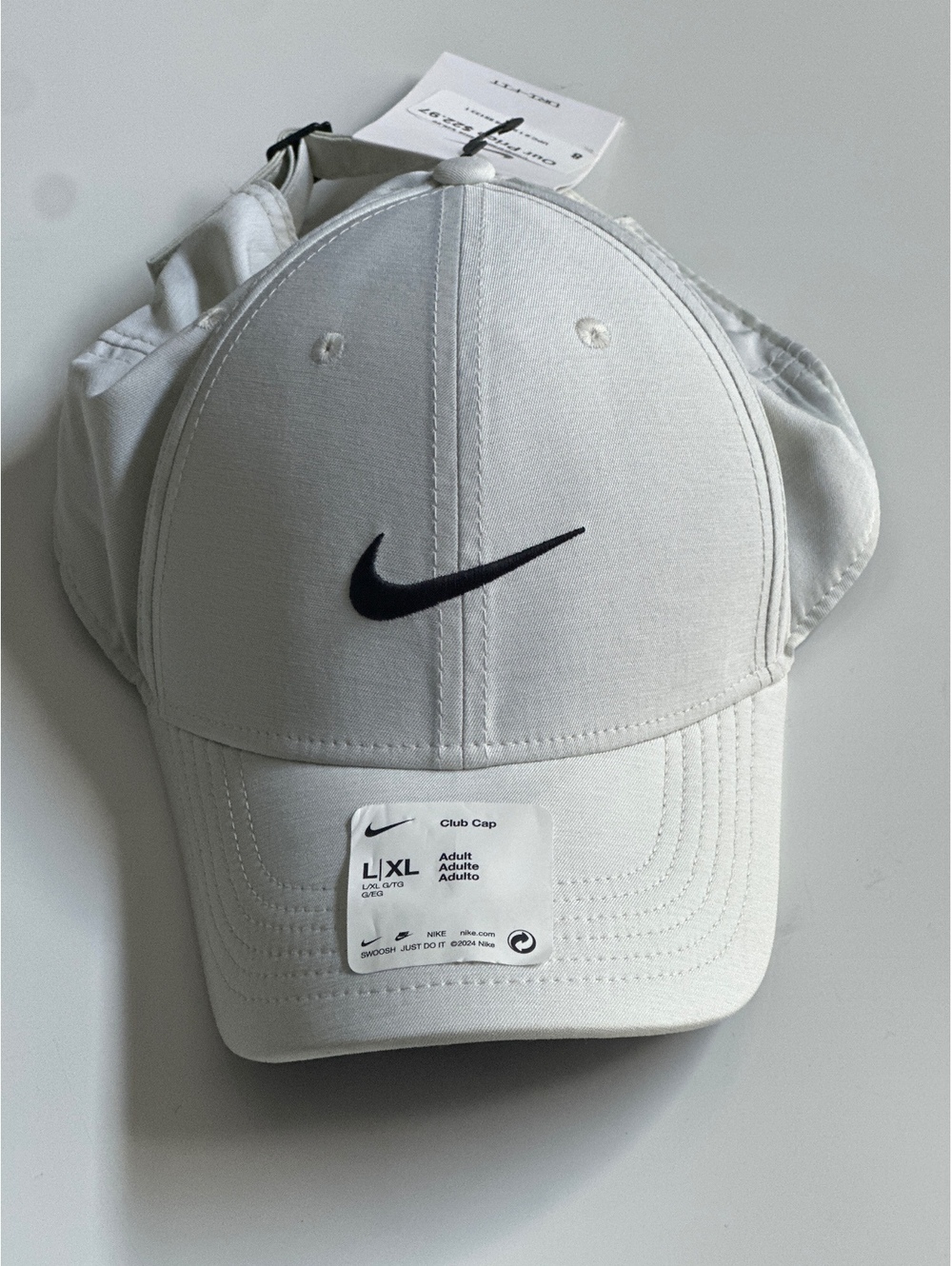 Nike Club Cap - Off White - Size L/XL adjustable Cap Hat - New!